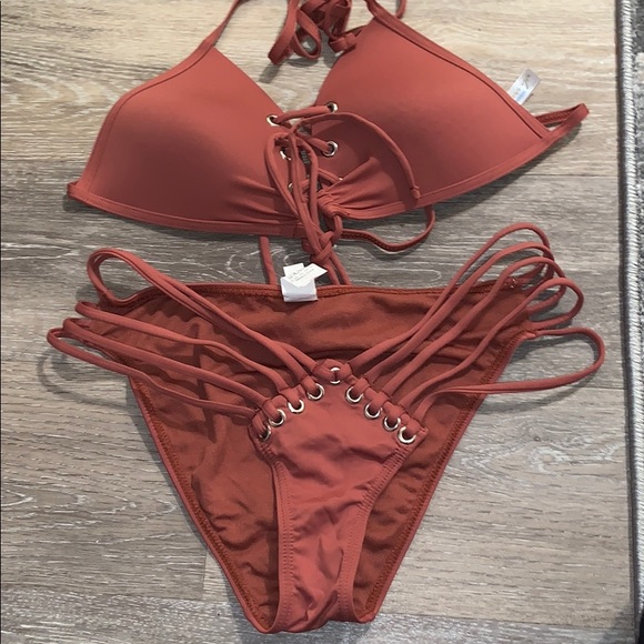 Other - Burnt orange stringy sides bikini
